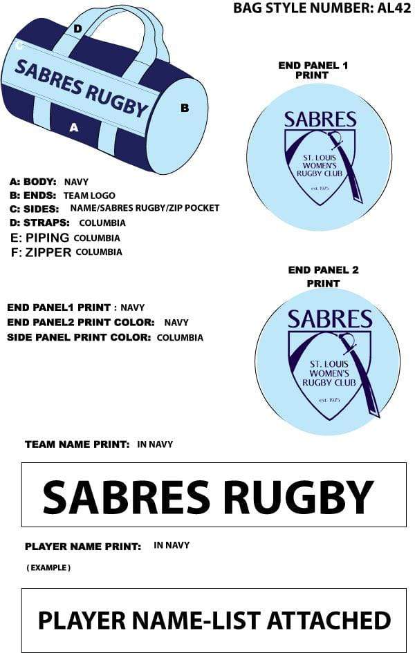 Sabres Vent Sports Bra - Ruggers Team Stores