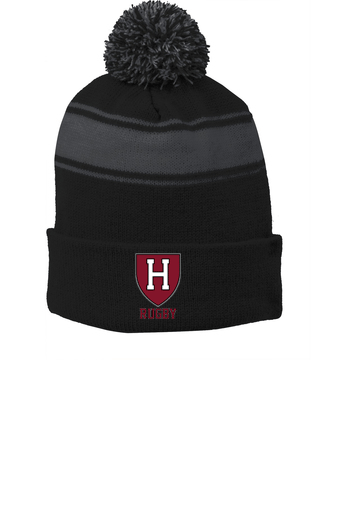 Harvard Rugby PomPom Knit Hat - Ruggers Rugby Supply
