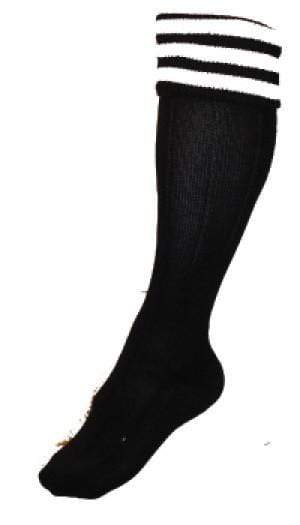 Blackheart Grey & Black Stripe Over-The-Knee Socks